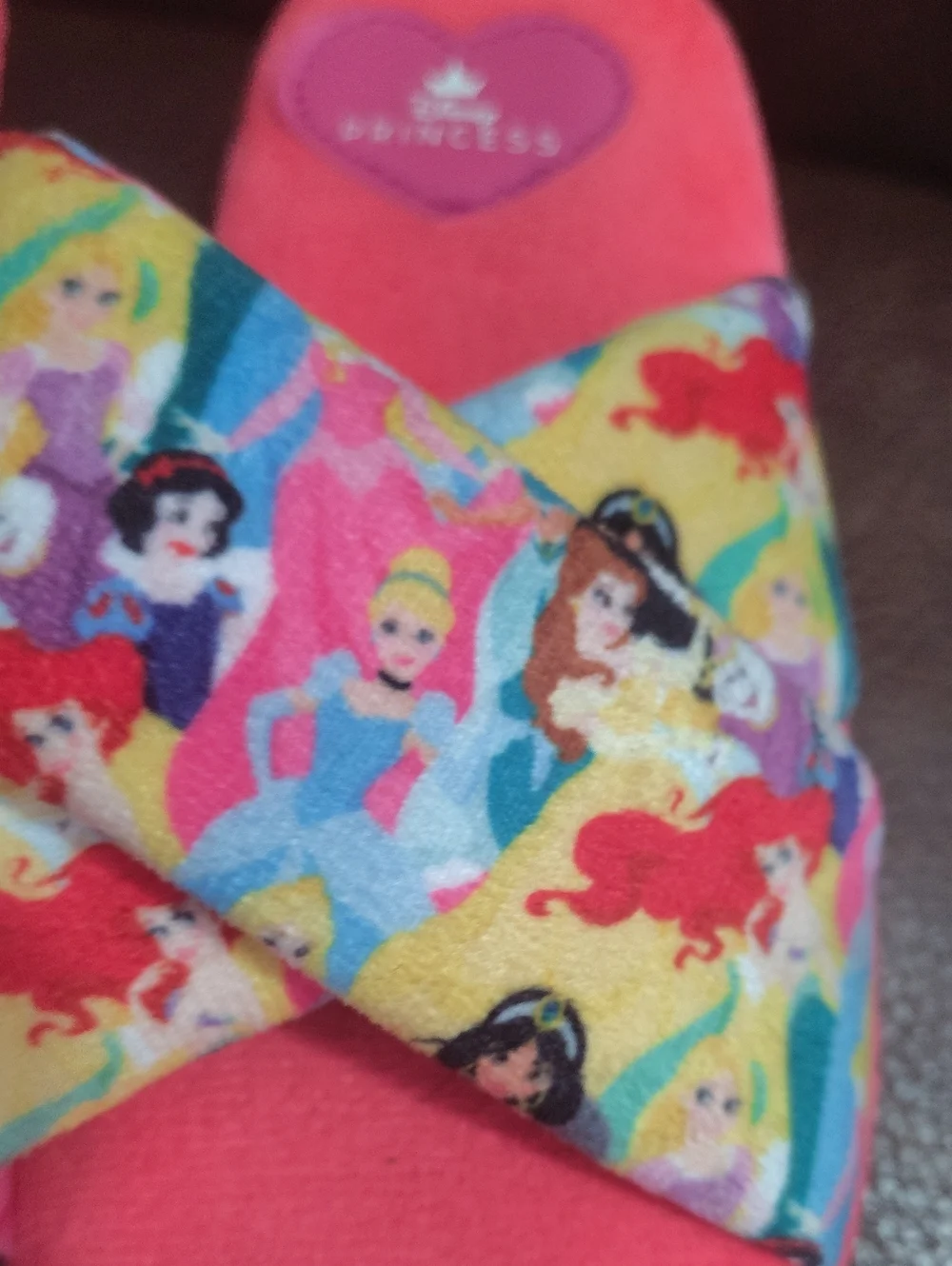 Prince Kids Coral Red Plush Slides, Size 1 $25